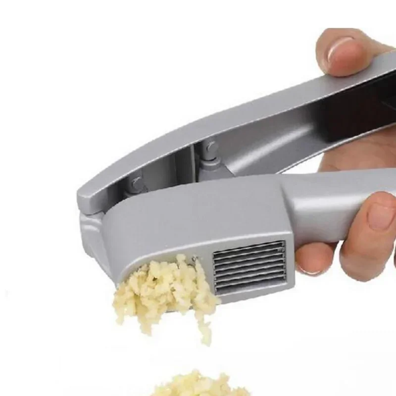 2 In 1 Multifunctional Garlic Press Garlic Slicer Zinc Alloy Manual Kitchen Gadget