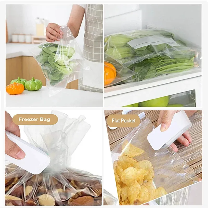 Portable Heat Sealer: Mini Clip for Food Storage Bags.