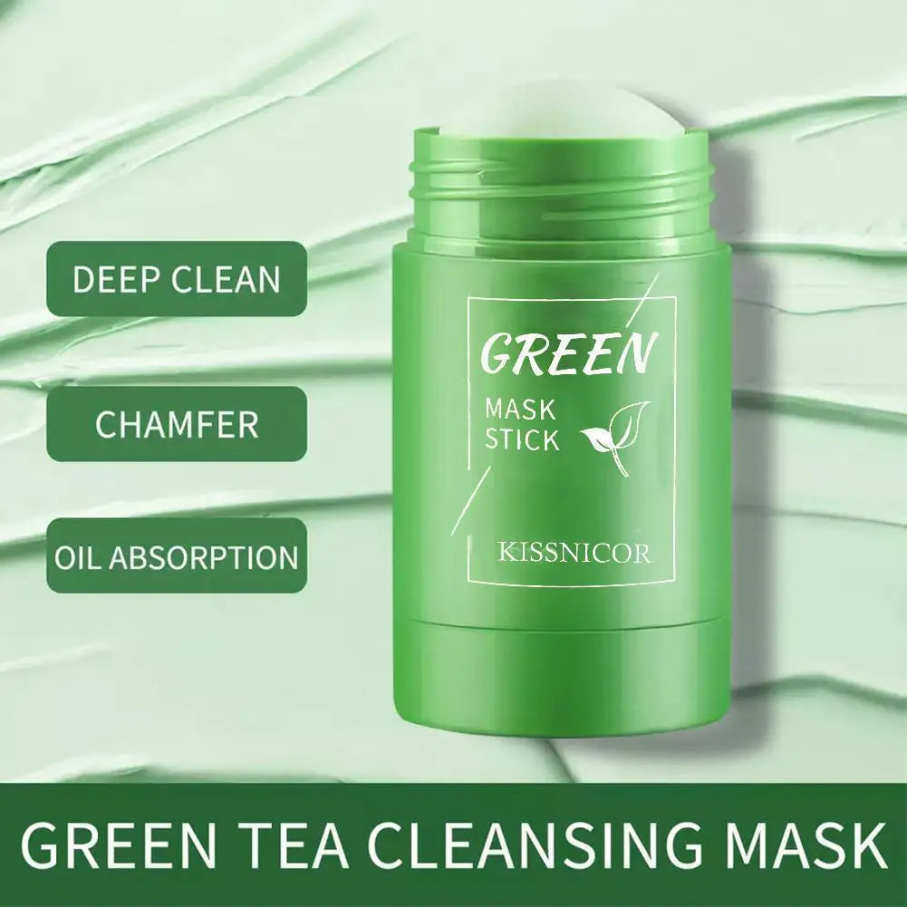 Face Clean Mask Green Tea Cleansing Stick Mask Acne Shrink Blackhead  Deep Moisturizing Cleansing Mask Film 40g Pores