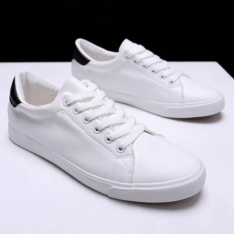 Spring Summer Men's Soft Casual Sneakers - Fashion White Shoes N021