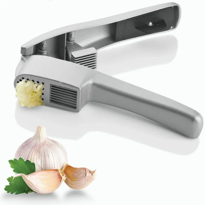 2 In 1 Multifunctional Garlic Press Garlic Slicer Zinc Alloy Manual Kitchen Gadget