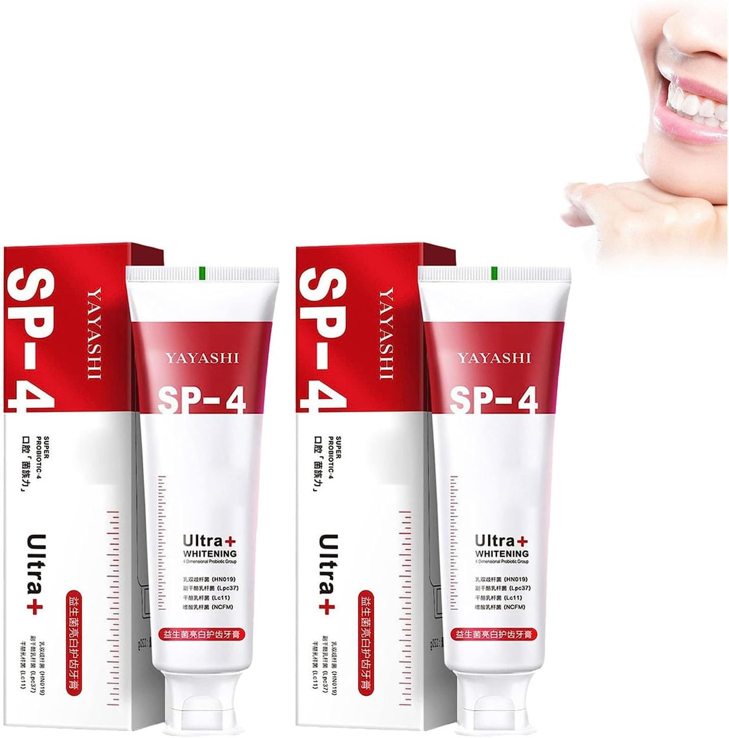 SP-4 Probiotic Whitening Toothpaste – Brightening, Stain Removal & 4-Probiotic Formula