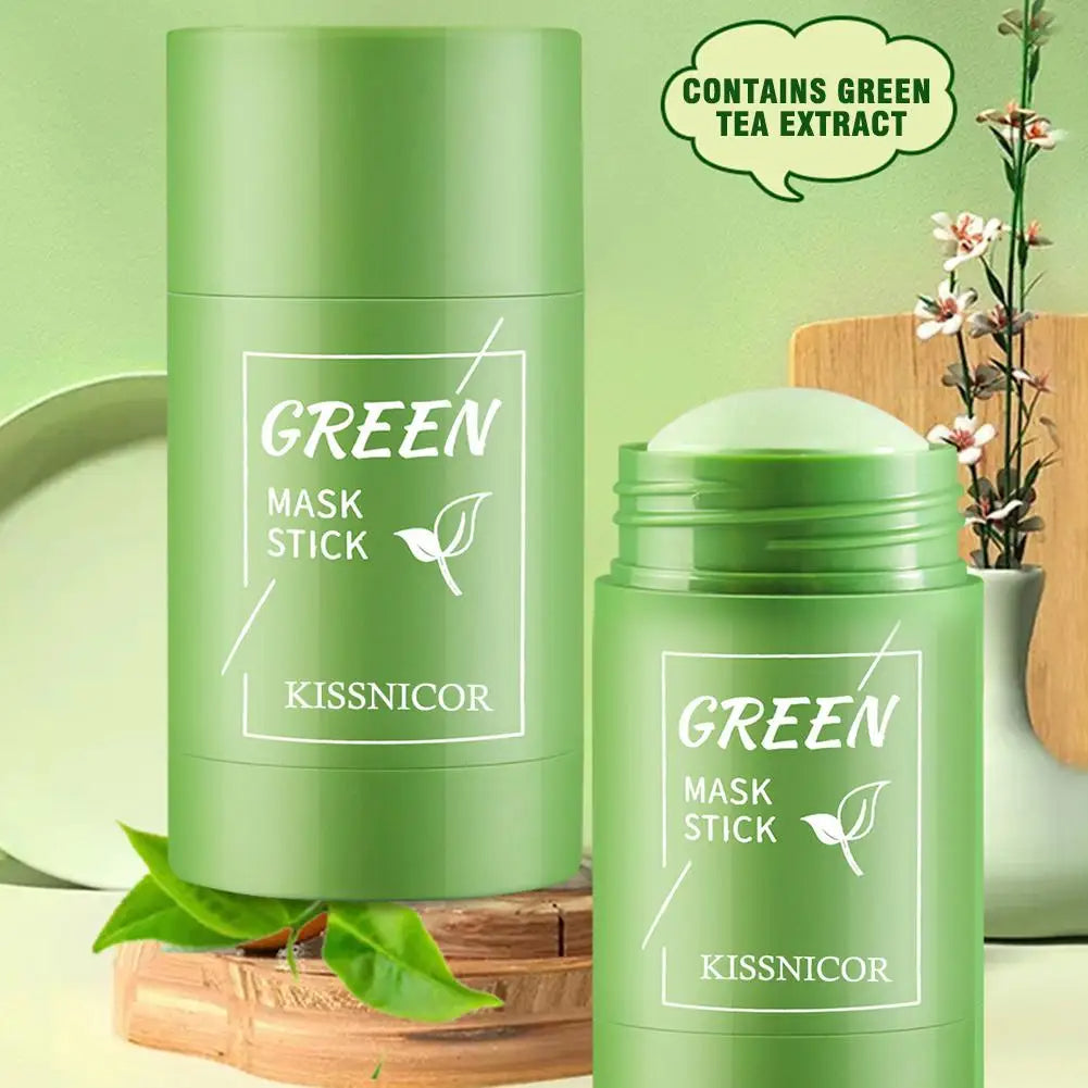 Face Clean Mask Green Tea Cleansing Stick Mask Acne Shrink Blackhead  Deep Moisturizing Cleansing Mask Film 40g Pores