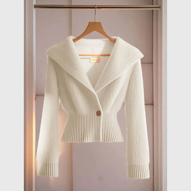 Autumn Korean Fashion Slim Knitted Cardigan for Women