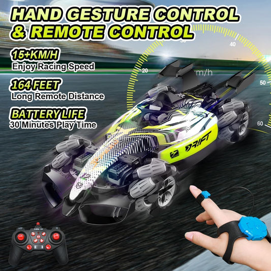 Remote Control RC Racing Car – 360° Stunt Vehicle with Lights, Music & Spray